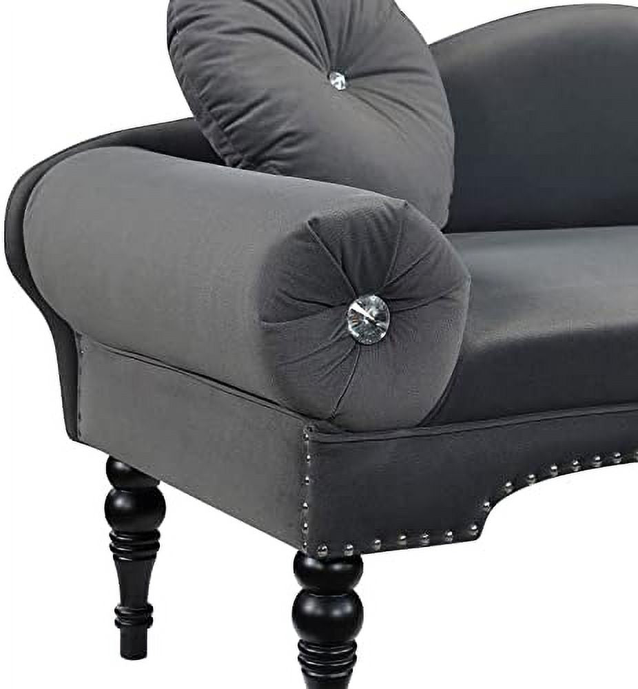 54" Velvet Tufted 2 Seater Loveseat Sofa with 2 Pillows Z81901