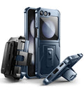 Navy Blue Shockproof Case with Kickstand and Rotatable Belt Clip I122682