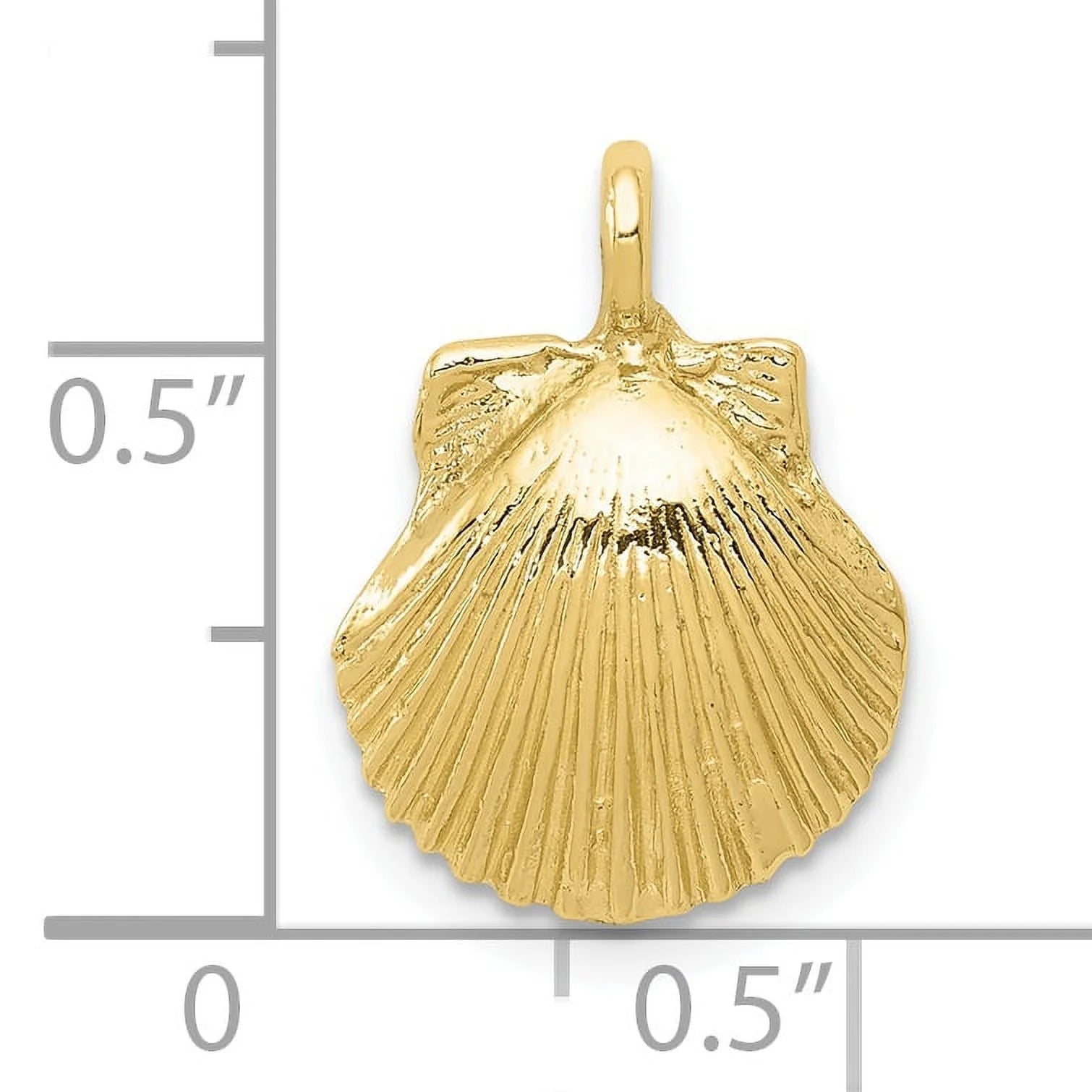10K Yellow Gold Seashell Pendant H748386