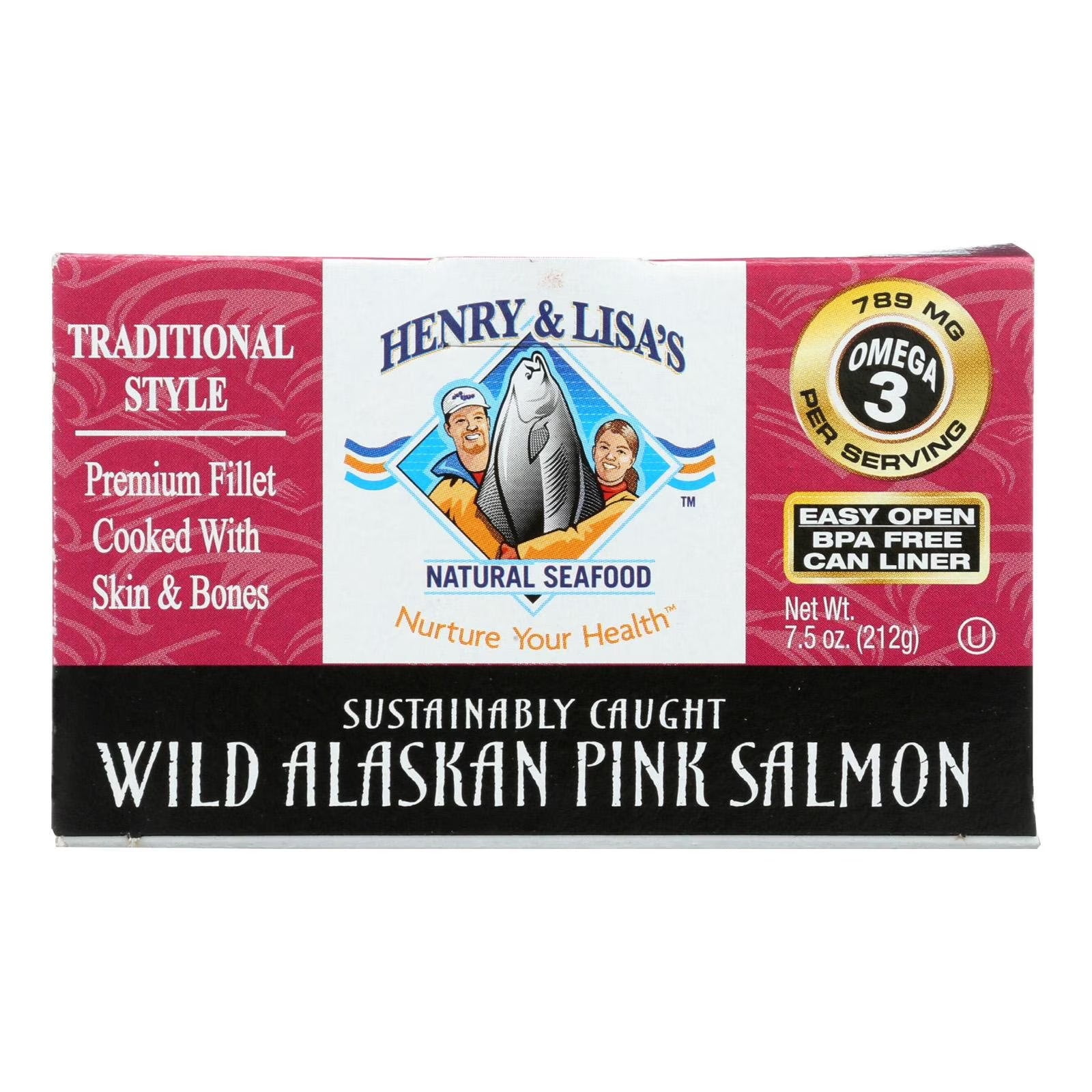 Wild Alaskan Pink Salmon 7.5 Ounce 12 per case D25835