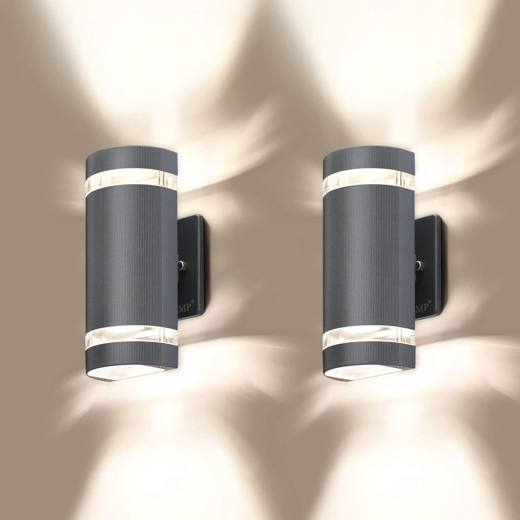 LED 4 Pack Semi Cylinder Up and Down Outdoor Wall Light, Aluminum Waterproof, 3000k 5W U807