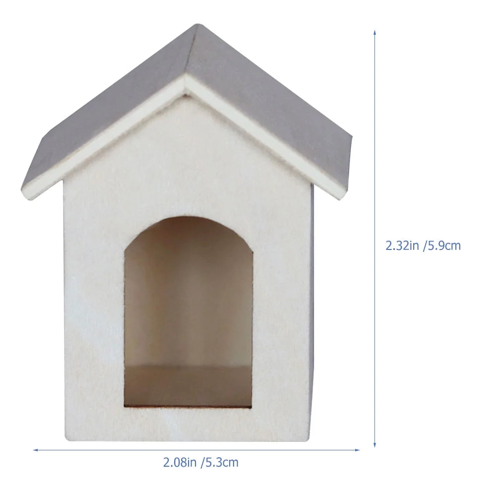 Miniature House Model Wood Ornament Y37432