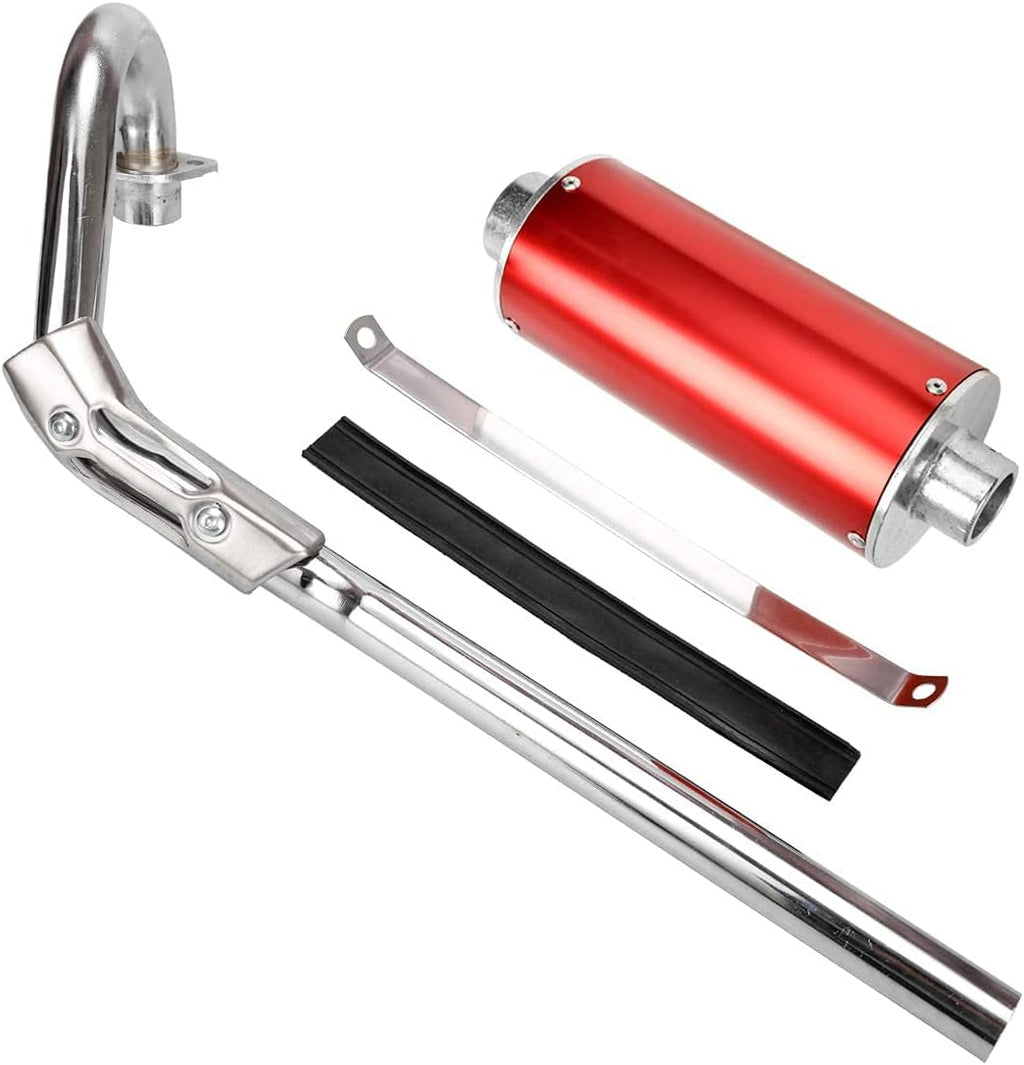 Red Pack of 2 Muffler Exhaust Silencer Pipe Head Assembly for Dirt Pit Bike E10459