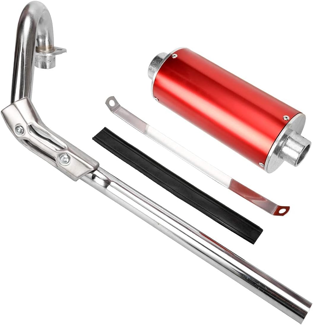 Red Pack of 2 Muffler Exhaust Silencer Pipe Head Assembly for Dirt Pit Bike E10459