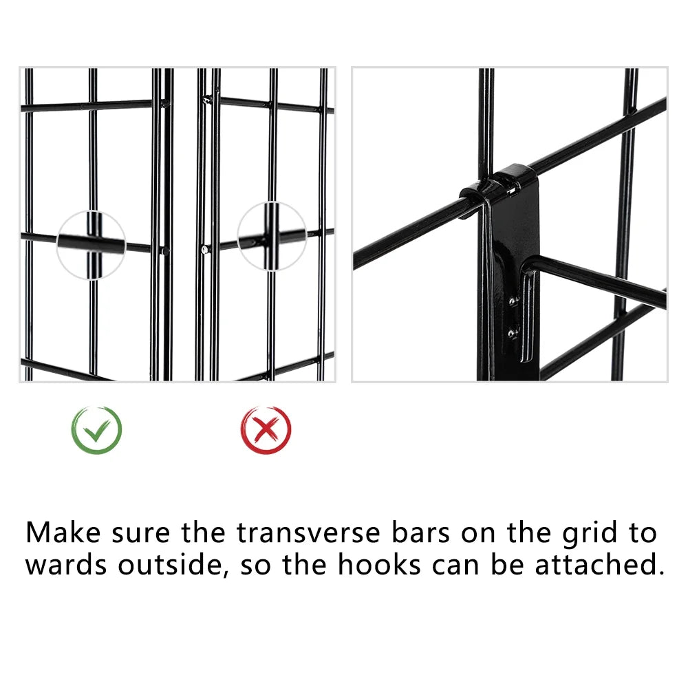 Triangle Wire Grid Panel Tower with Base and Casters X782188