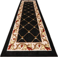 Skid-Resistant Carpet Runner Ebony Black 12 Feet X 26 Inches A837