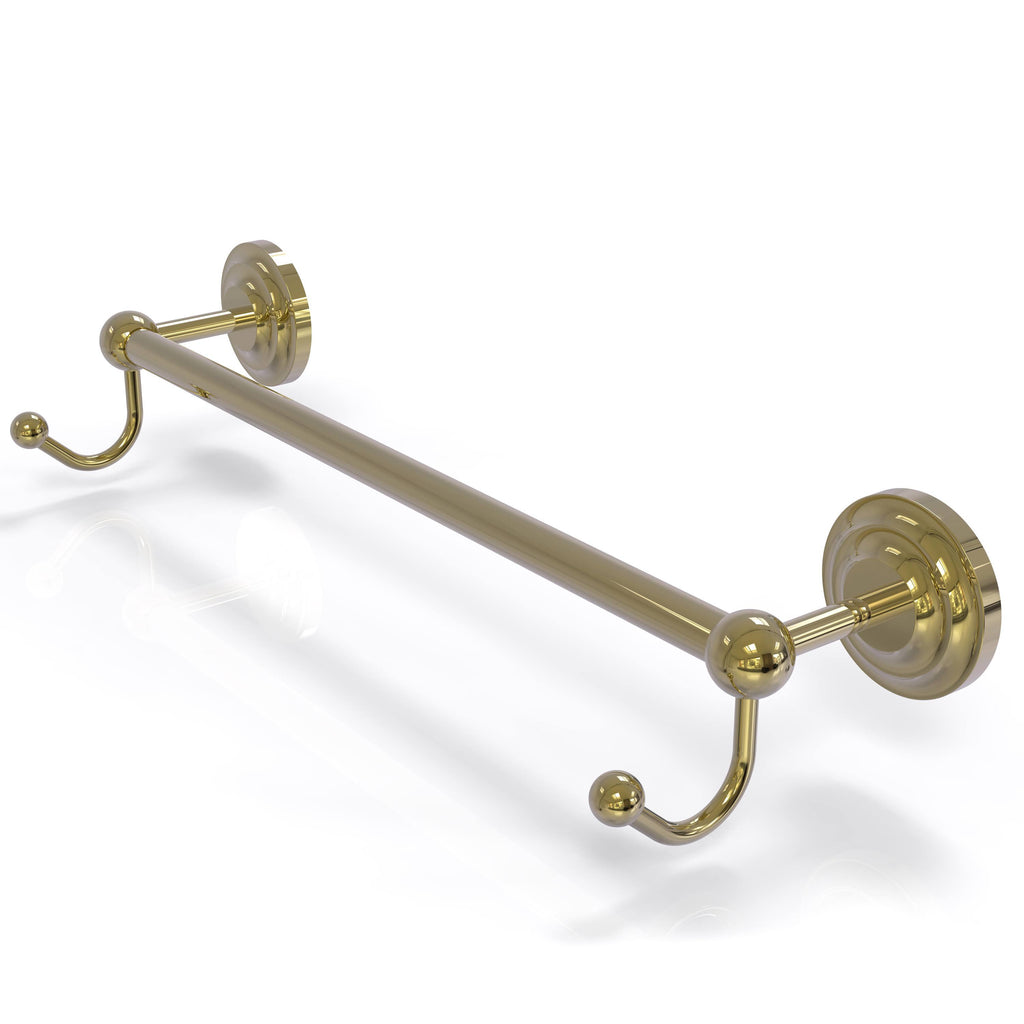 Satin Nickel 24 inch Towel Bar with Integrated Hooks G745448