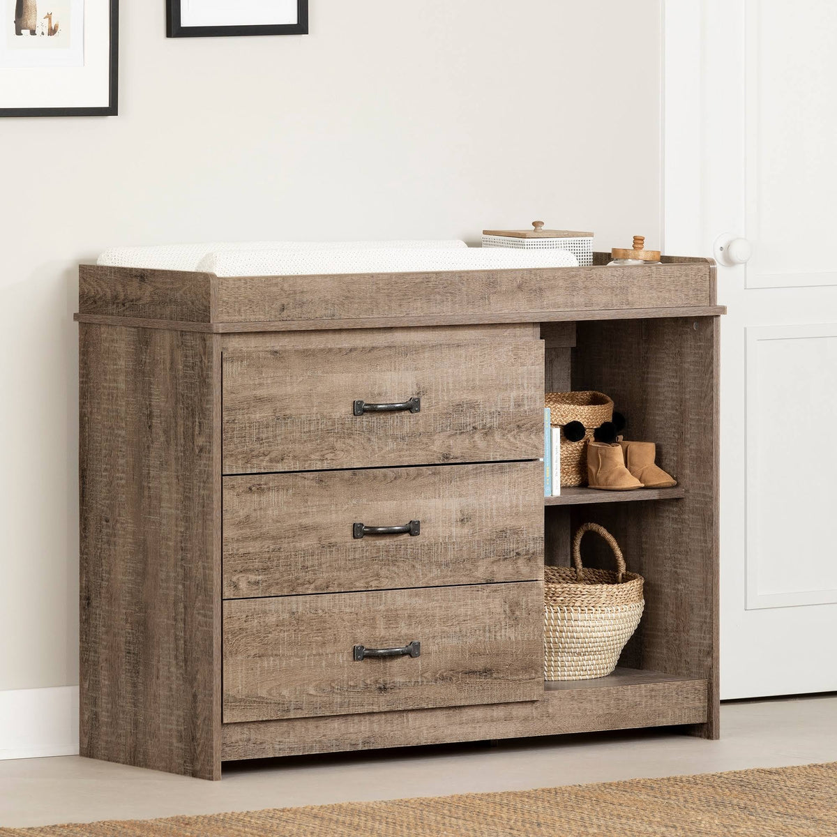 Weathered Oak Changing Table A26397