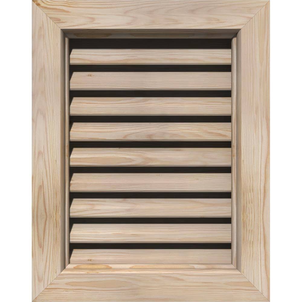 20-in W x 14-in H Vertical Gable Vent, Unfinished Pine R9489