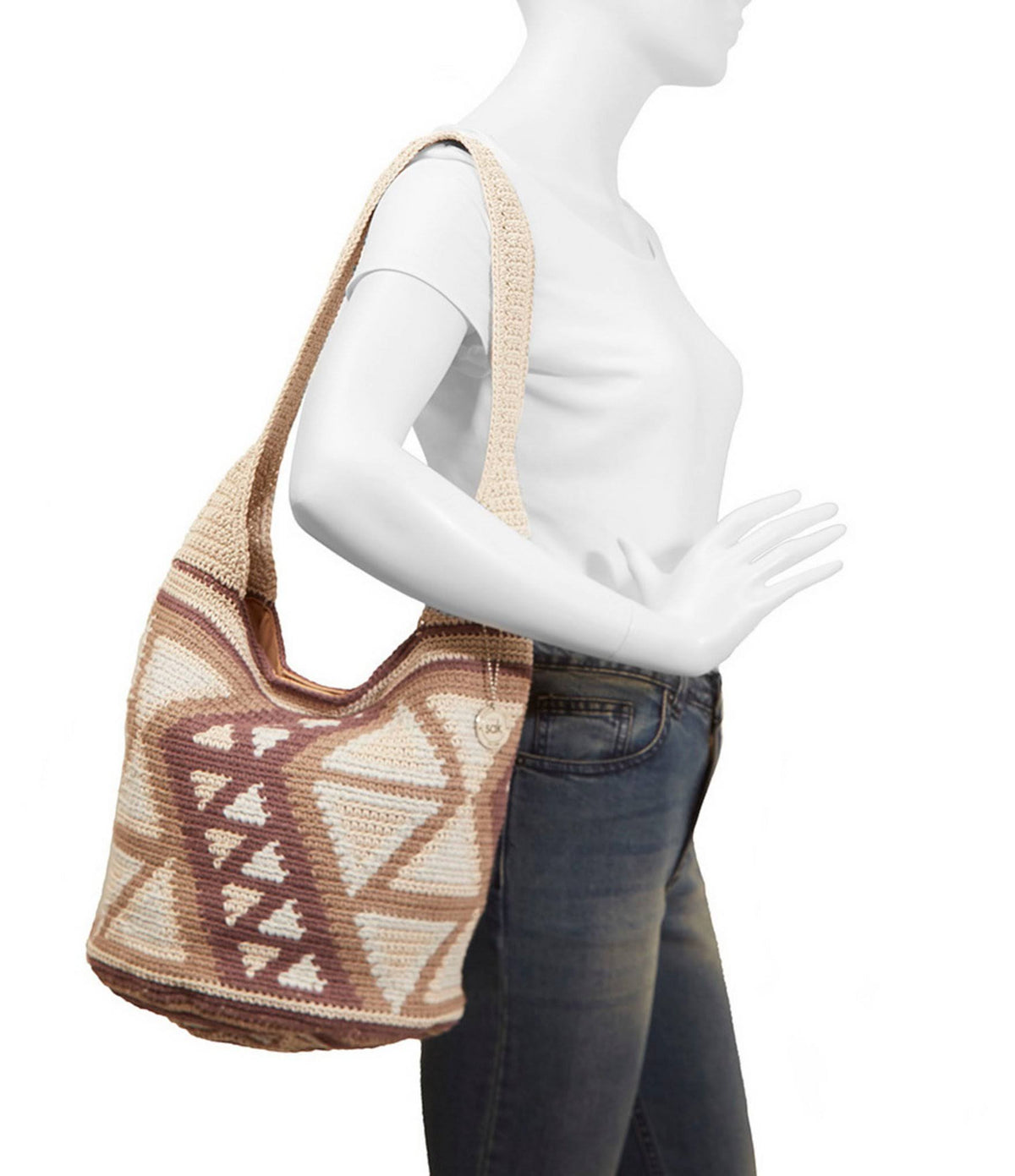 Crochet Hobo Bag Y54372