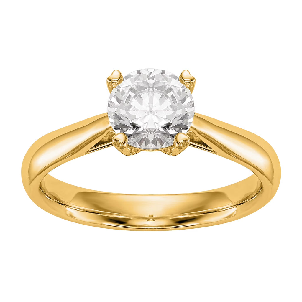 14 Karat Yellow Gold Lab Grown Diamond Solitaire Engagement Ring P3940
