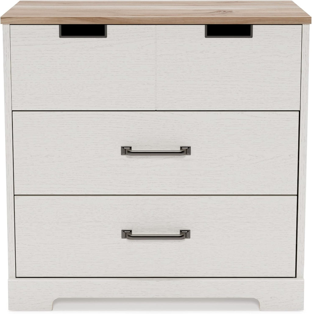 White 3 Drawer Wood Chest M789