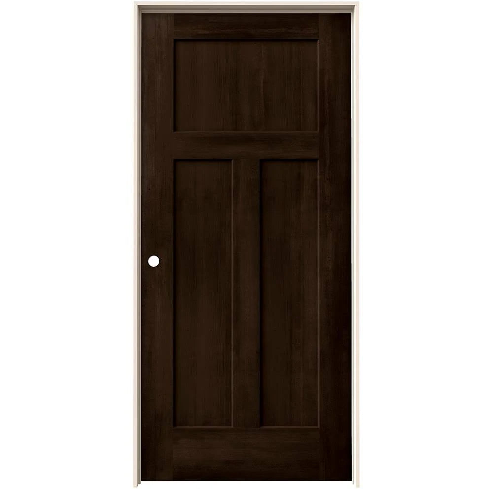 36 in. x 80 in. Right-Hand Solid Core Molded Composite MDF Single Prehung Interior Door G668676