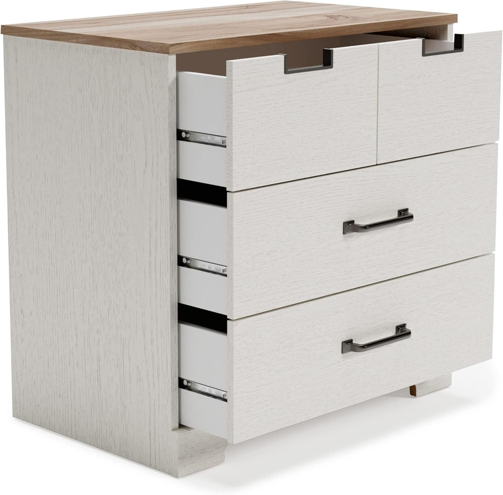 White 3 Drawer Wood Chest M789