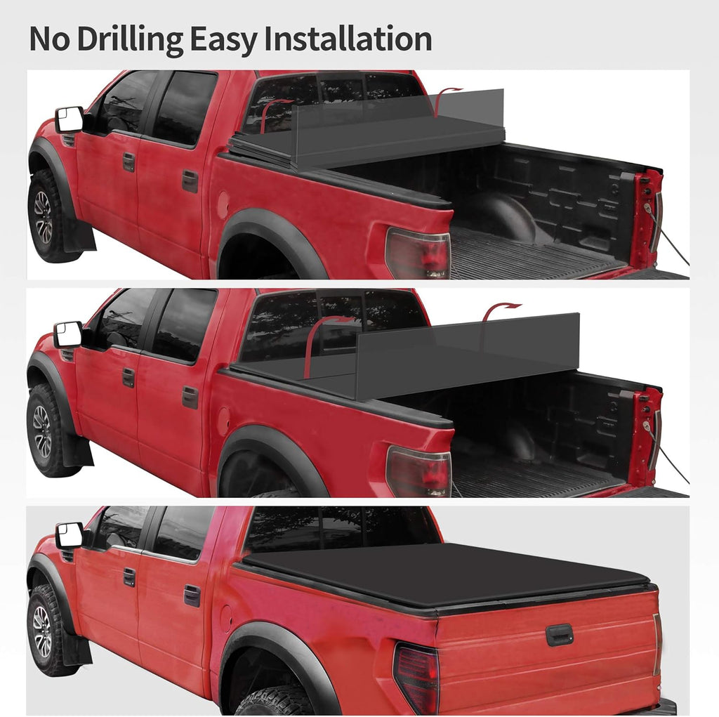 Soft Tri-Fold Truck Bed Tonneau Cover E293796