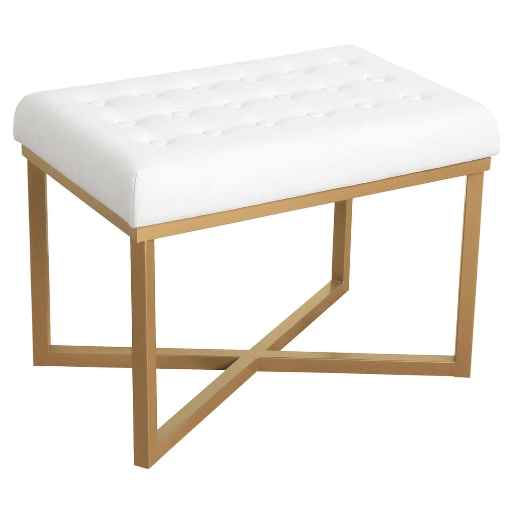 Tufted Bench with Metal Base Z82790