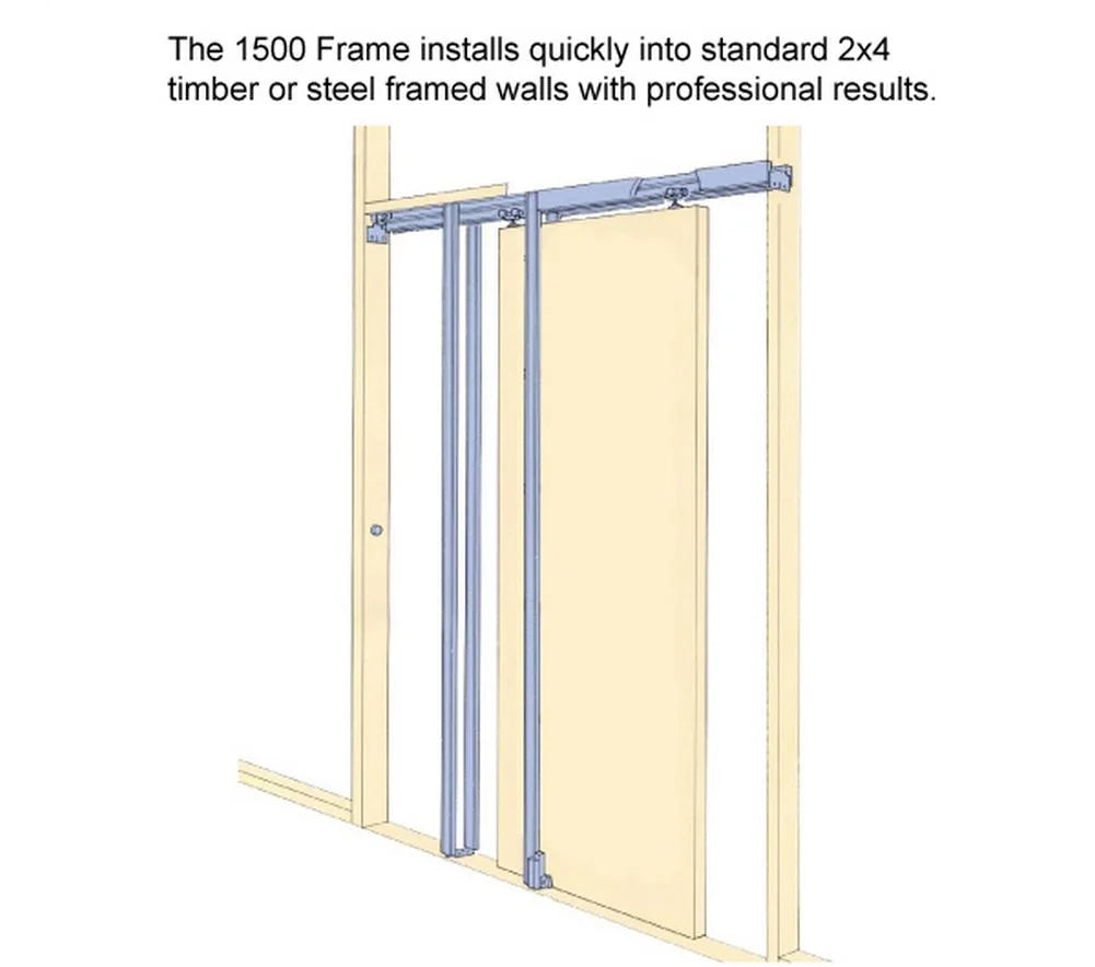 French Double Pocket Doors 48 x 96 with Frames Solid Wood Interior Sliding Closet Door X199513