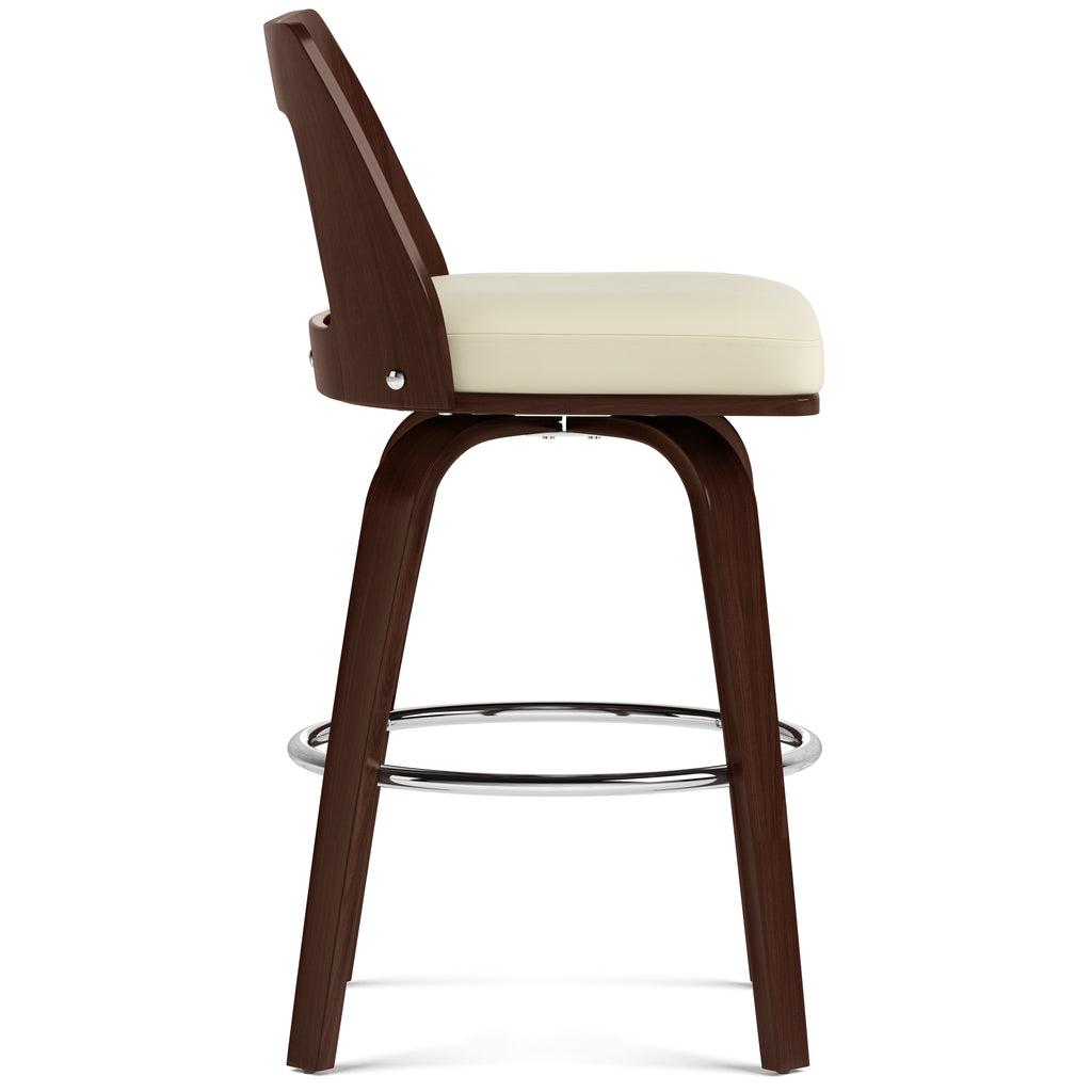 Counter Height Stool in Cream Leather A1762