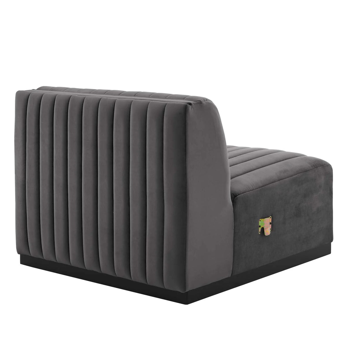 Black Gray Performance Velvet Sofa V4118