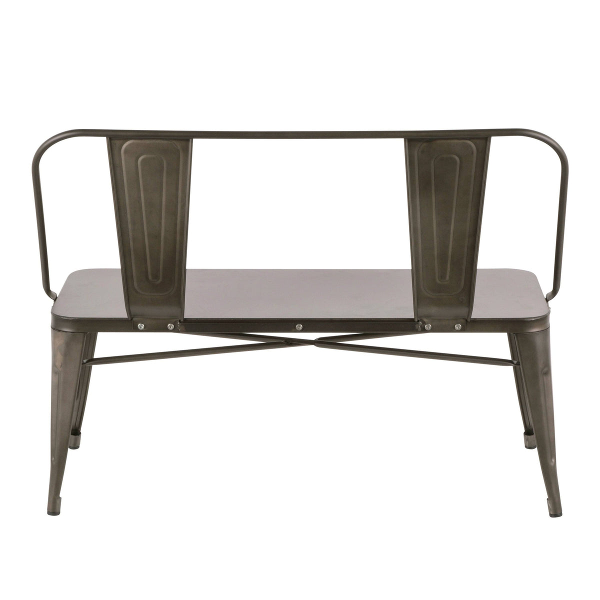 Antique Industrial Metal Bench Q85579