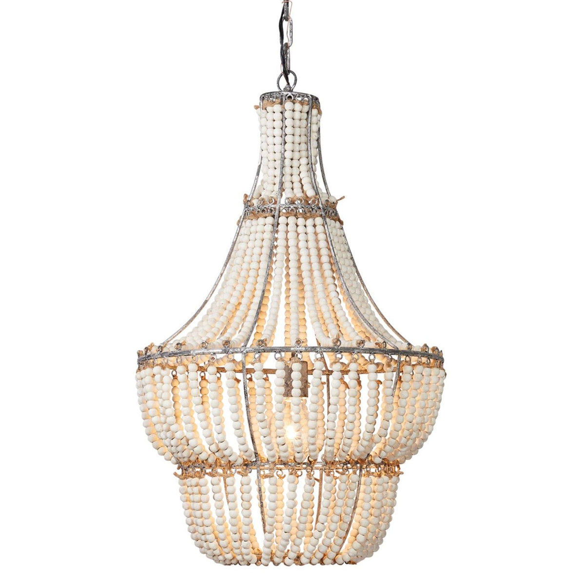 White Beads Chandelier L50320