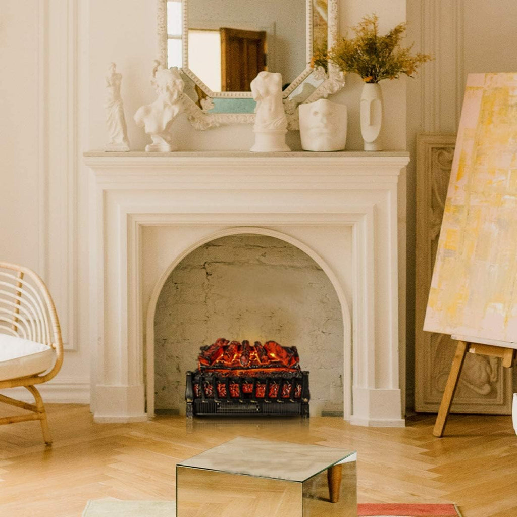 Electric Fireplace logs 21in Inserted Heater with Remote W508