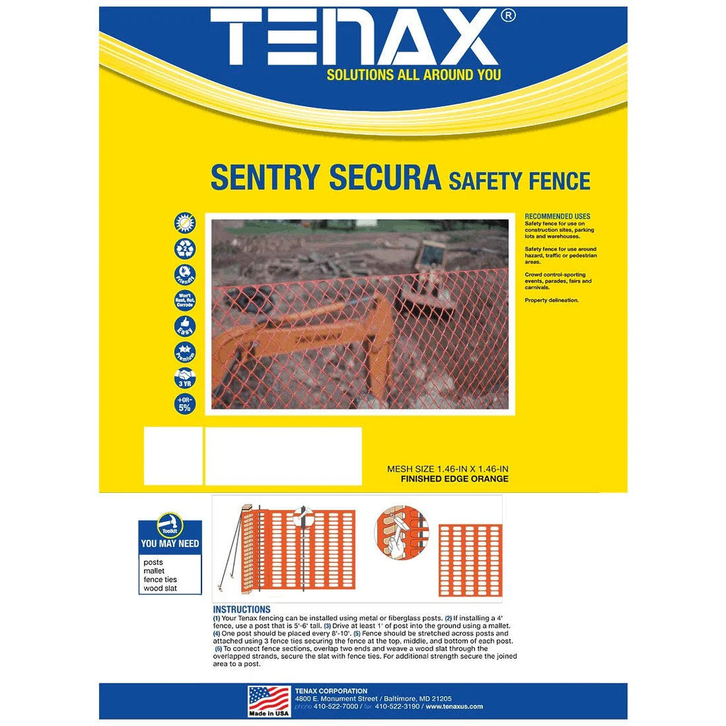 Orange Safety Fence 5 ft. x 50 ft. D188965