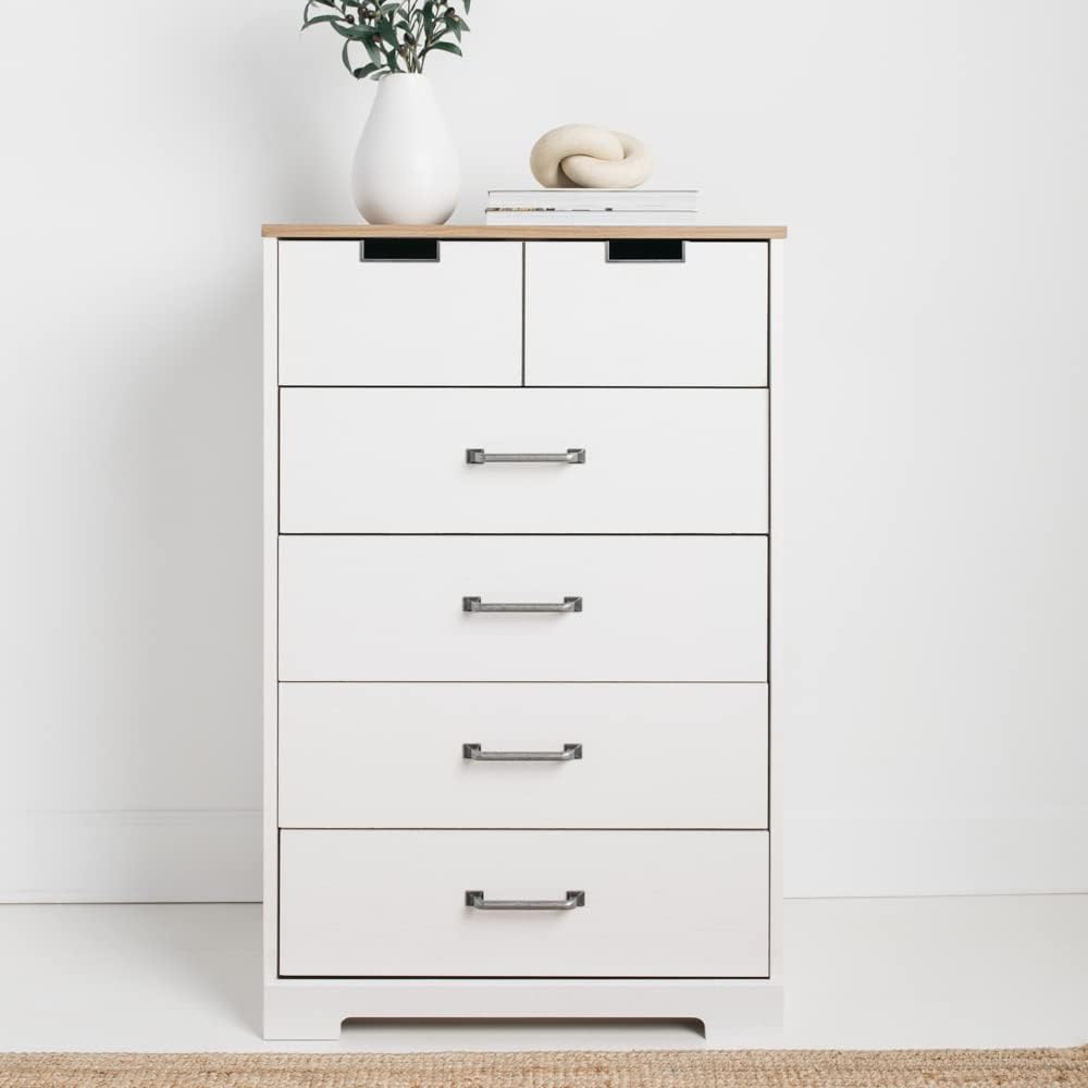 White 3 Drawer Wood Chest M789