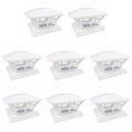 8 Pack Black White Solar Post Deck Cap Light M757