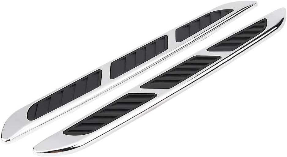 2pcs Car Hood Side Air Flow Vent Cover Grille Decorative Trim Sticker W56743