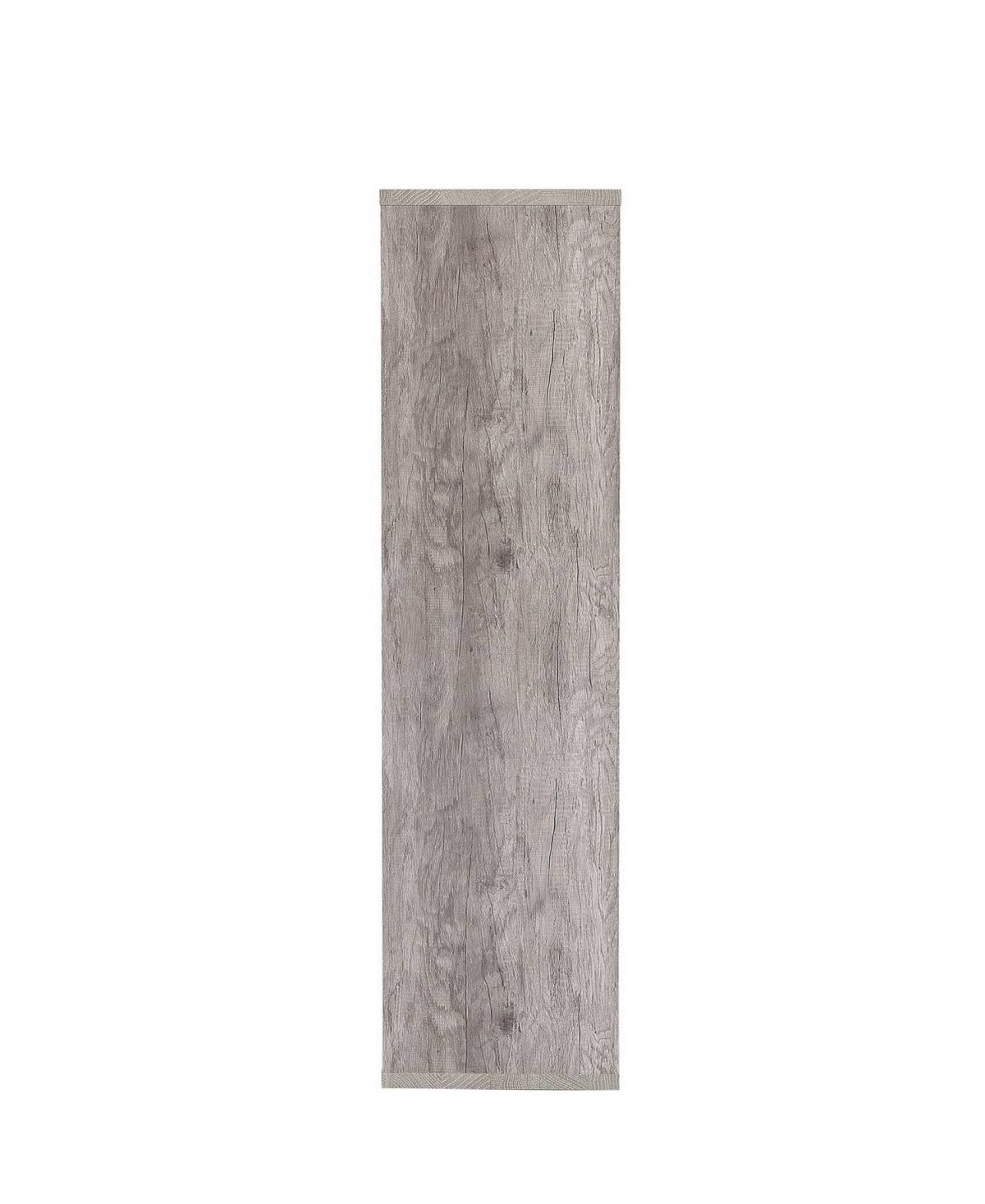Grey 8-Shelf Staggered Bookcase E70211