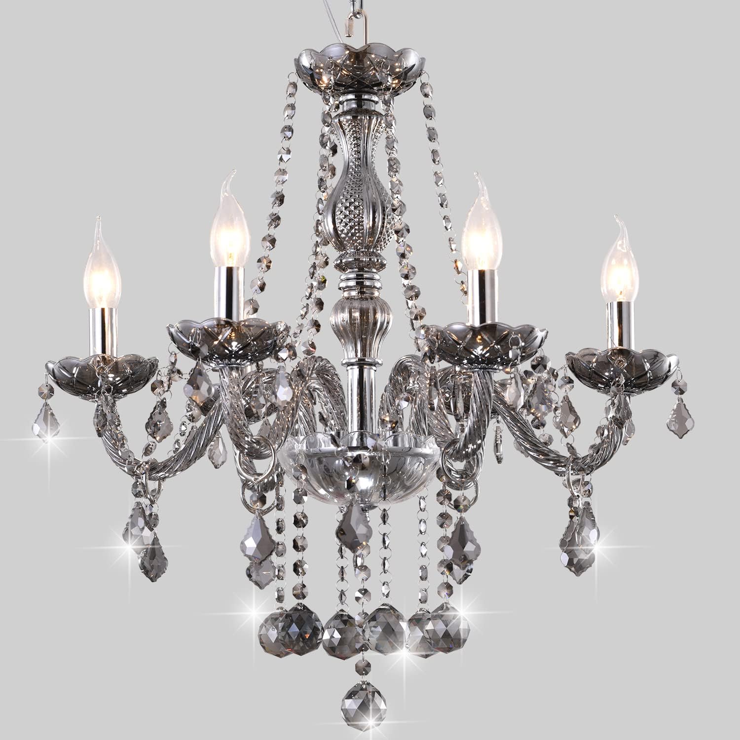 Crystal Chandelier 8 Lights LED Pendant Lamp Ceiling Fixture 31.5 Inch X 47.2 Inch O8576
