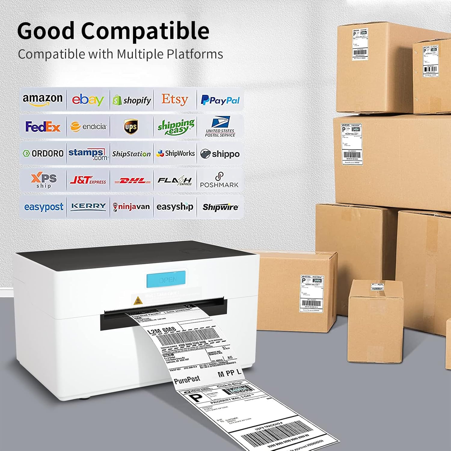 Thermal Label Printer 4x6 Desktop Label Printer N517