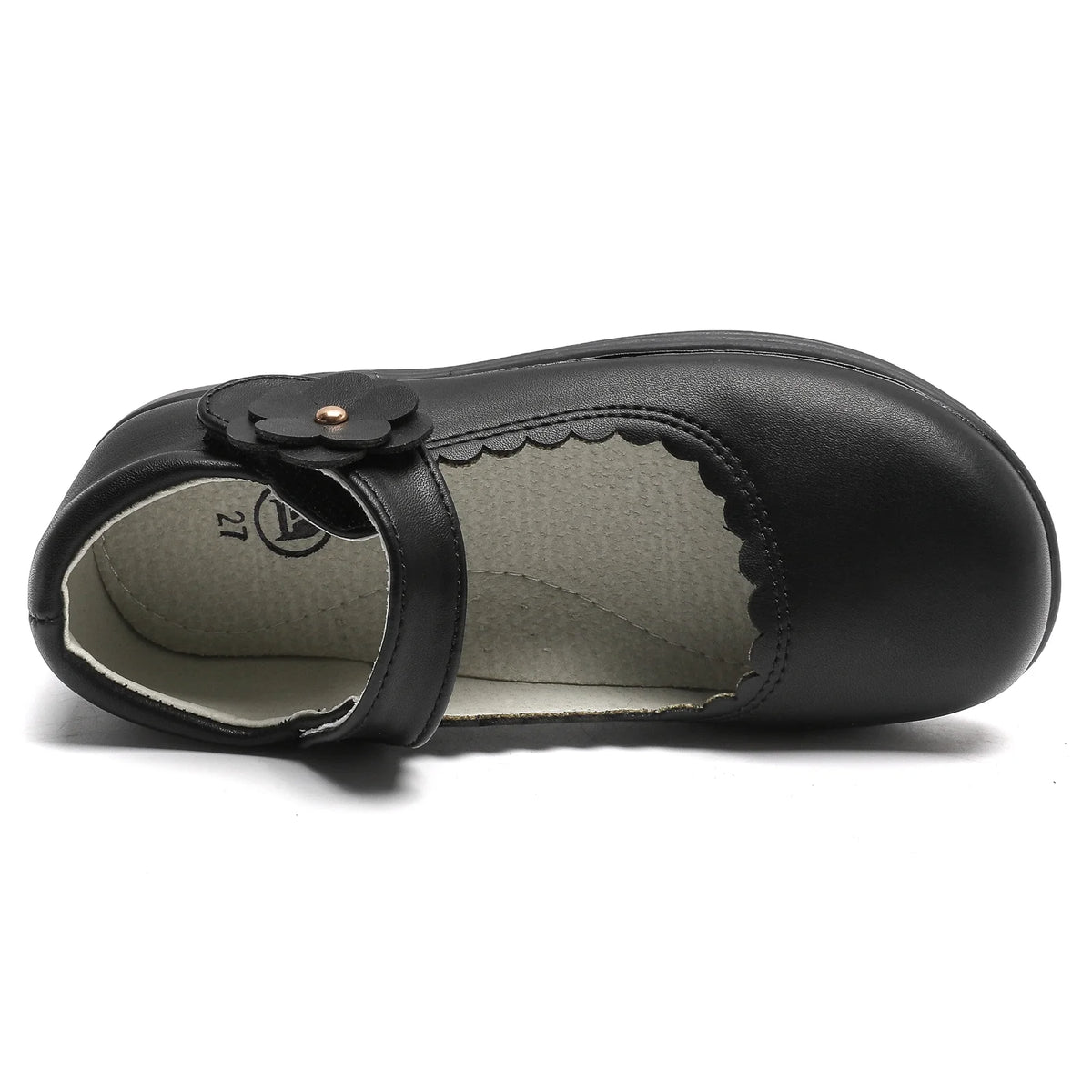 Black Mary Jane Flat School Uniform Shoes P880