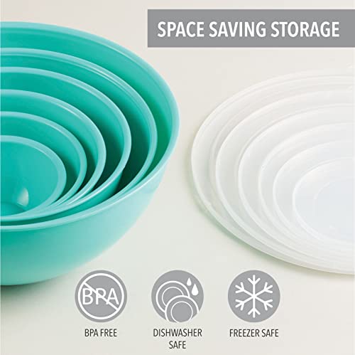 12 Piece Plastic Mixing Bowls with Airtight Lids Set G138304