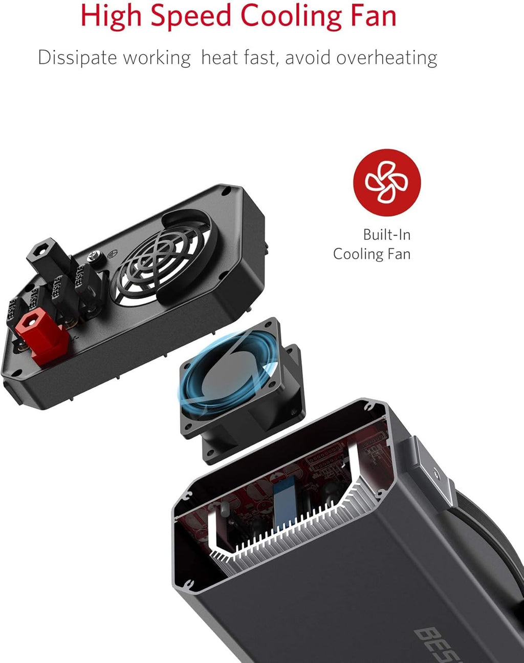 1200W Power Inverter with Digital LCD Display Dual USB Car Charger Z2198