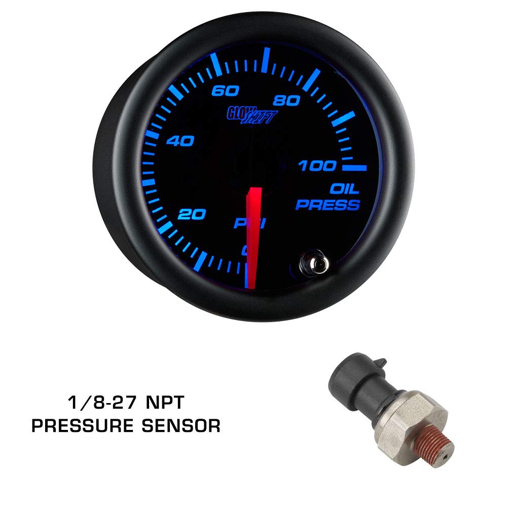 Tinted 7 Color 30 PSI Boost/Vacuum, 100 PSI Oil Pressure & Water Temperature Gauges, Black Triple Pillar Pod O994135