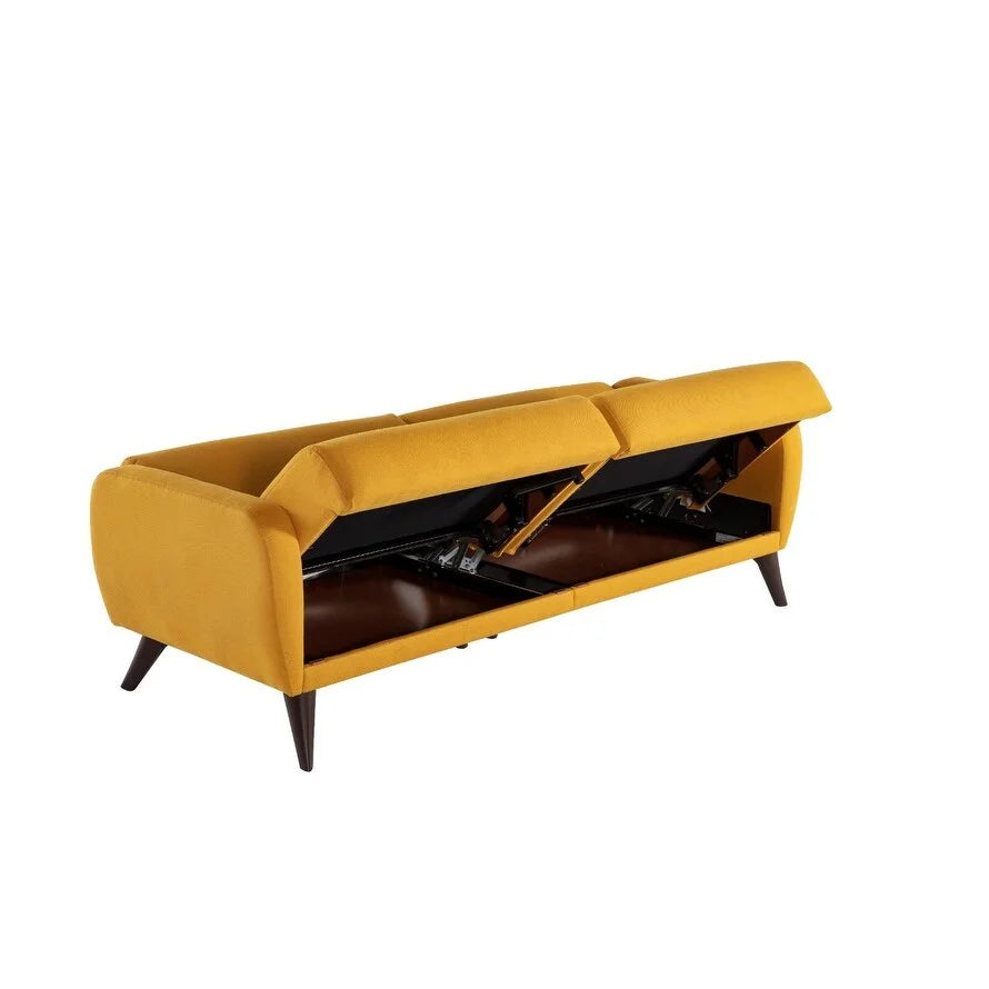 Yellow Sleeper Sofa with Storage K996
