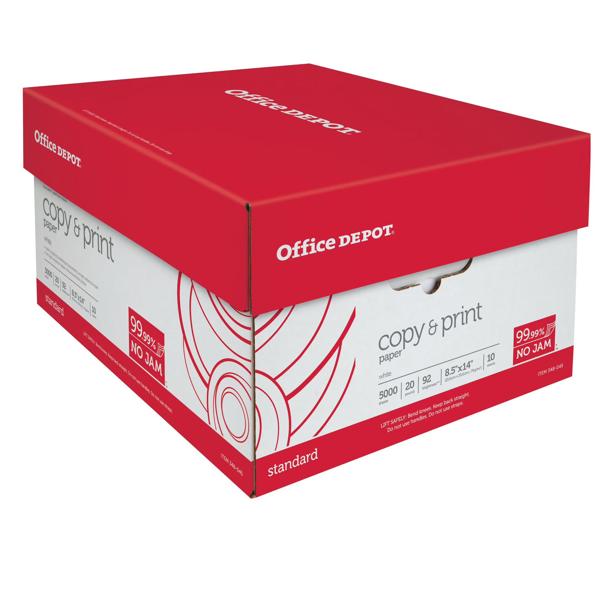 Legal Size 20 Lb Copy Paper, Case Of 10 Reams U581901