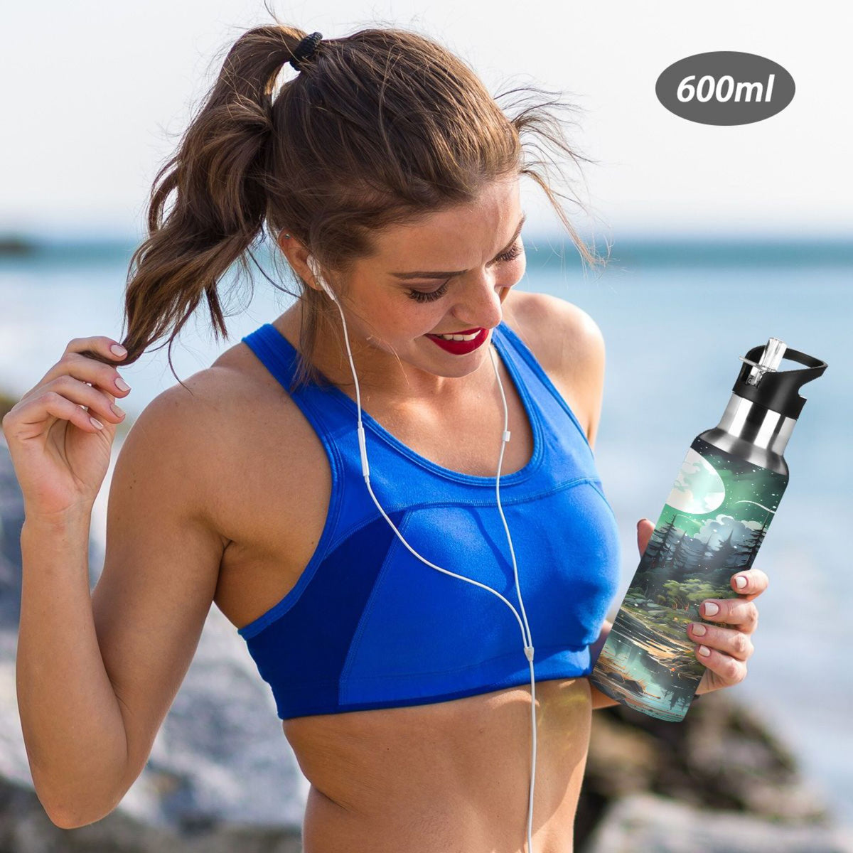 Stainless Steel Insulated Water Bottle with Straw Lid D41393