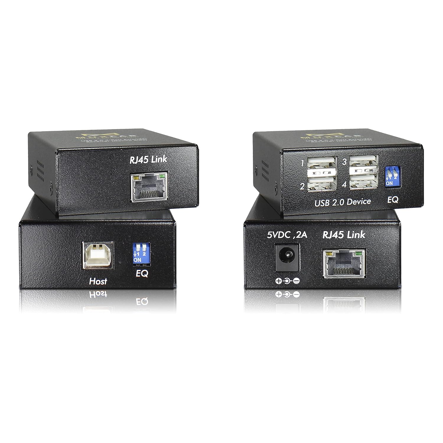 USB 2.0 4-Port Extender Kit, 165ft (50m) Over Single Cat5e/6 Cable E840