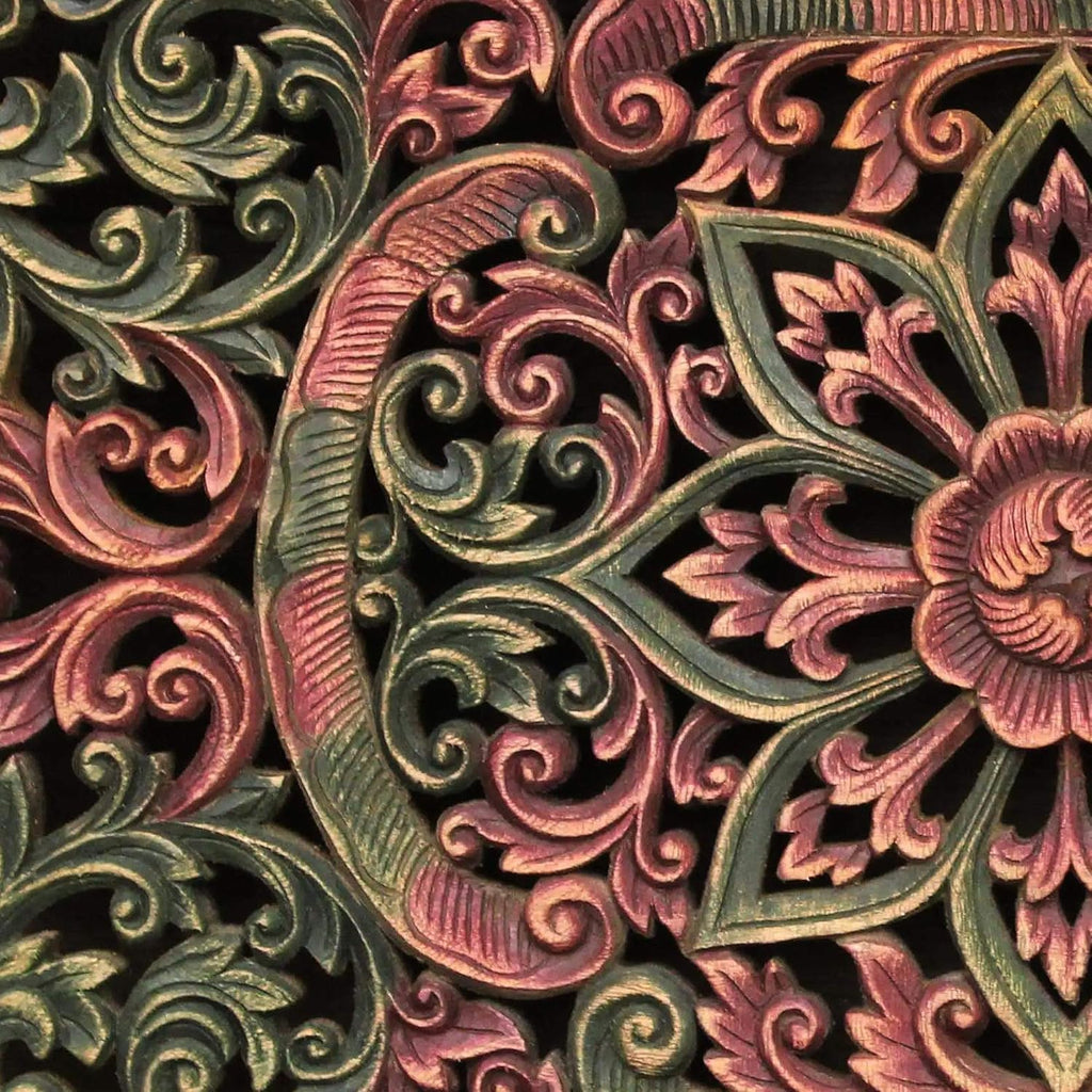 Teak Relief Panel M6207