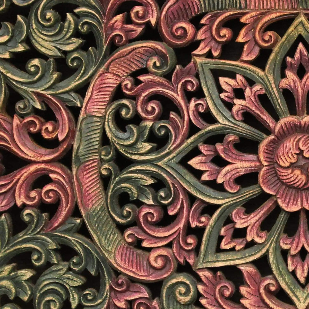 Teak Relief Panel M6207