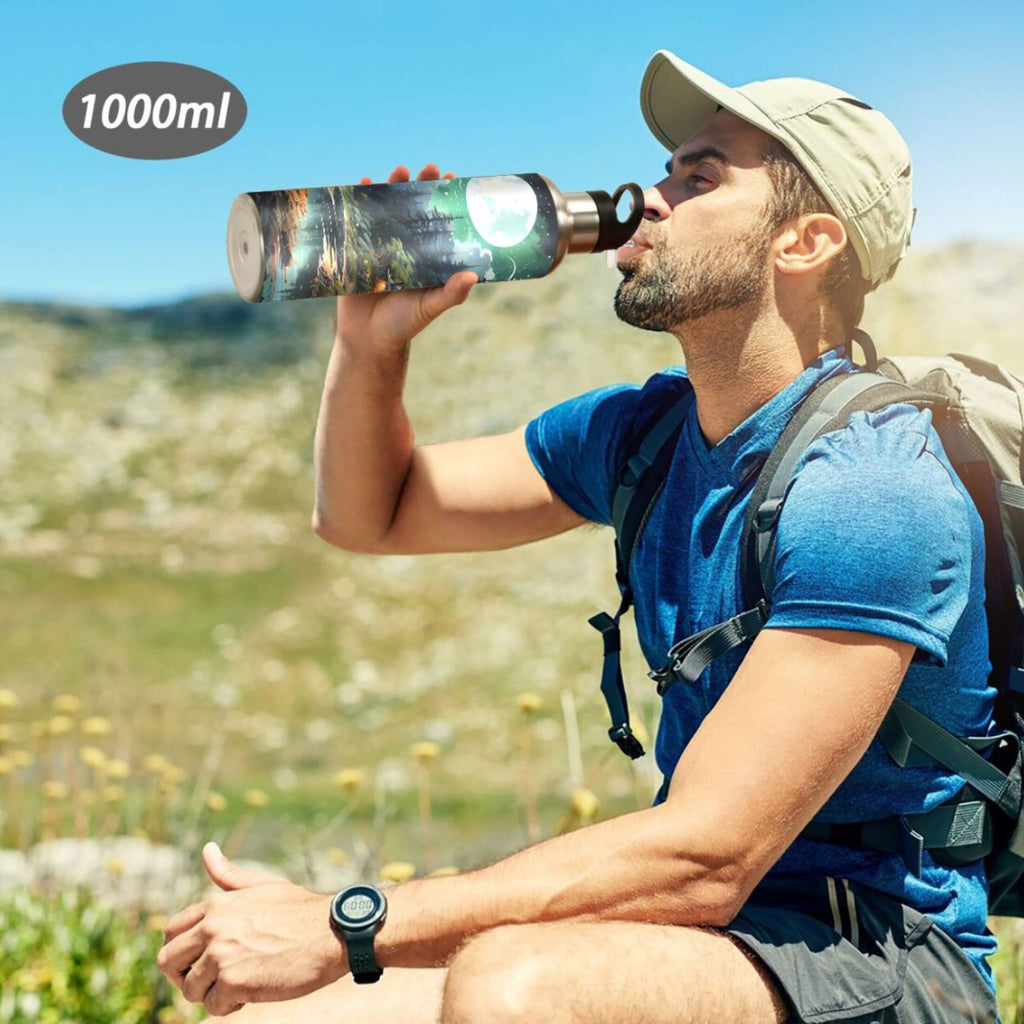 Stainless Steel Insulated Water Bottle with Straw Lid D41393