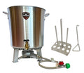 60 Quart Turkey Fryer Pot with Drain Valve, Lid, and Turkey Rack K598