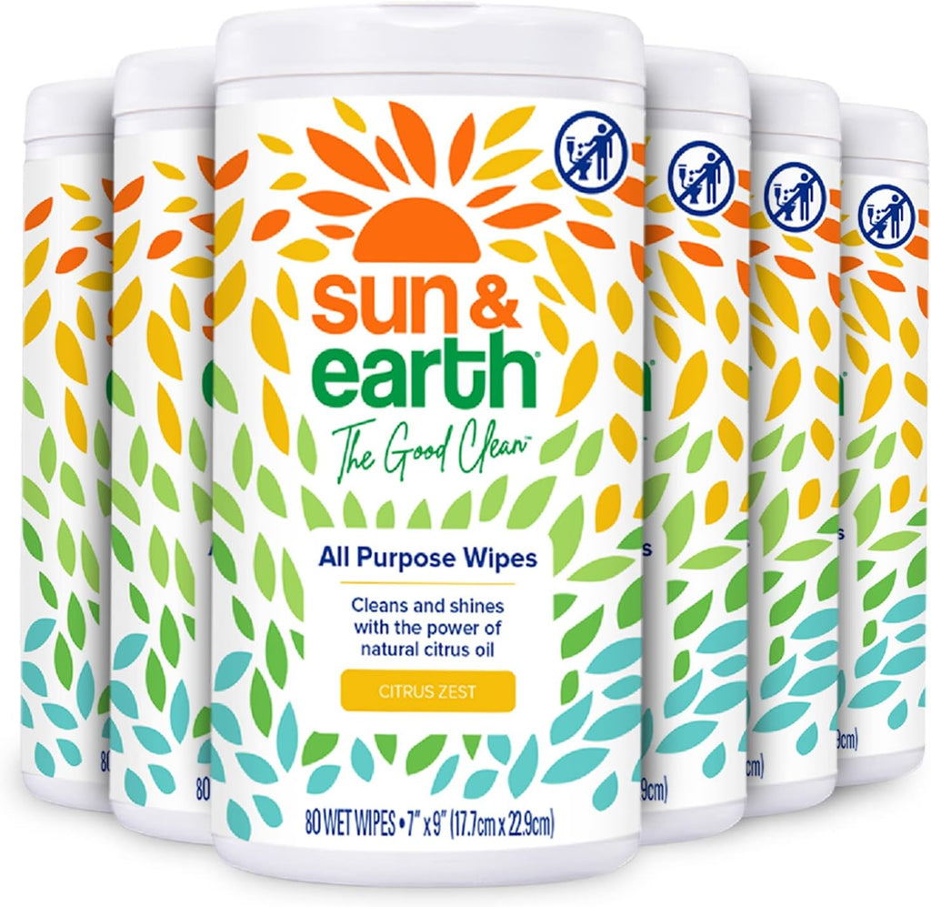 All Purpose Cleaner Wipes, 480 total wipes, Pack of 6, Citrus Scent Y827
