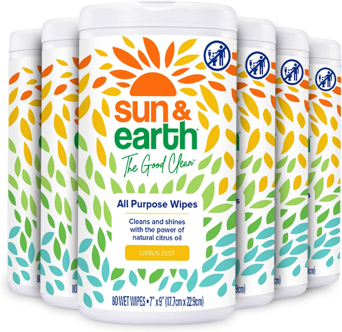 All Purpose Cleaner Wipes, 480 total wipes, Pack of 6, Citrus Scent Y827