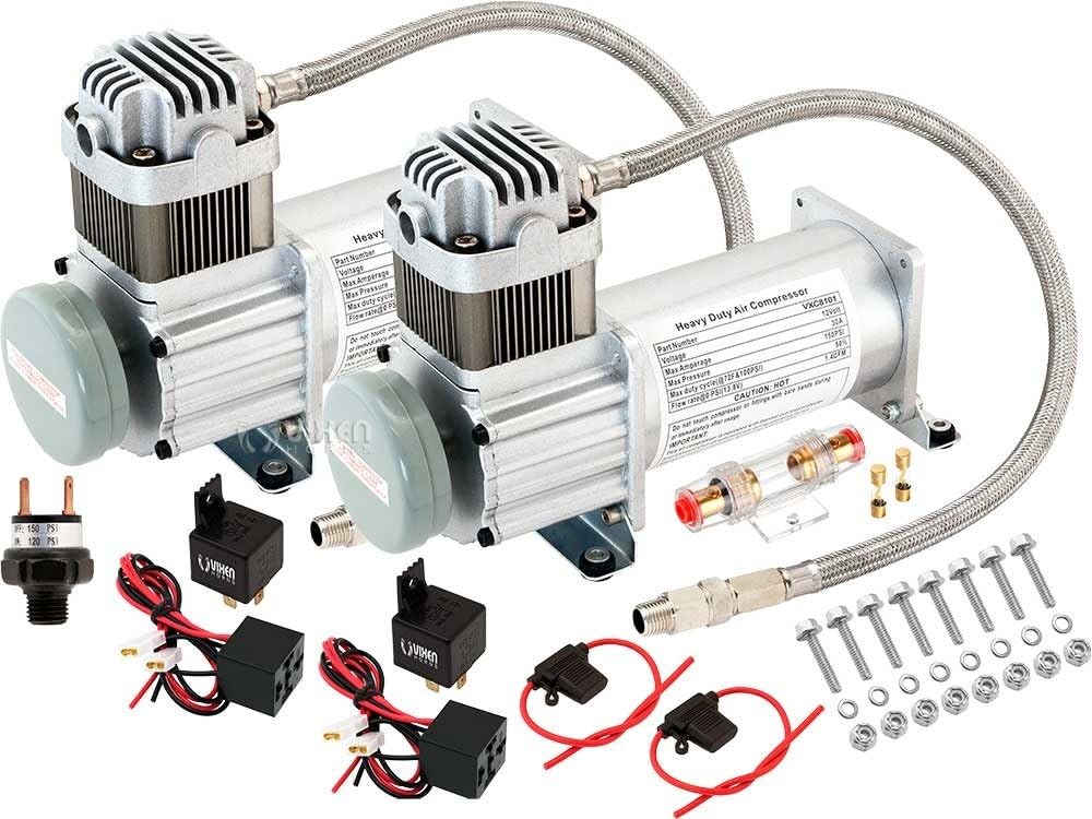Heavy Duty Dual Onboard Air Compressors 150 PSI H65535