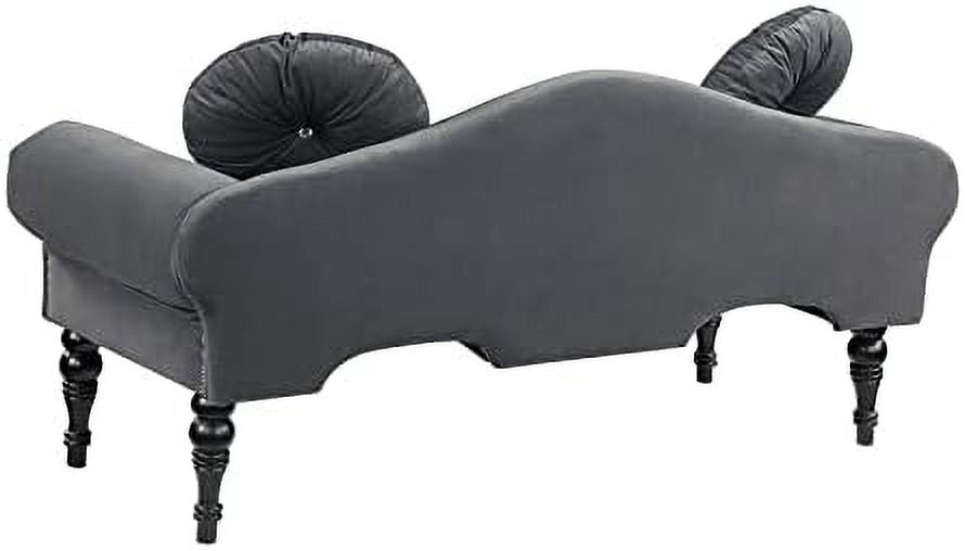 54" Velvet Tufted 2 Seater Loveseat Sofa with 2 Pillows Z81901