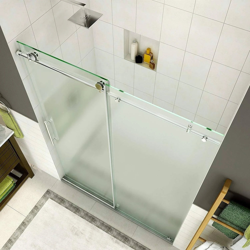 Chrome Sliding Frameless Shower Door V576